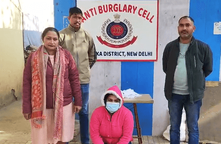 द्वारका में घरेलू नौकरानी ने की चोरी, 3.80 लाख रुपए और गहनों के साथ गिरफ्तार