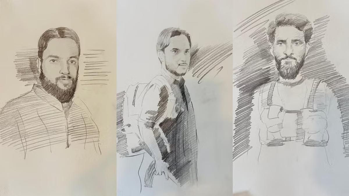 terrorist is seen with a beard on his face