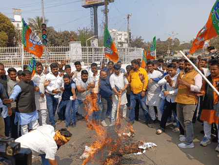 एआई समिट हंगामा: कांग्रेस के खिलाफ बिहार में एनडीए का प्रदर्शन, संतोष सुमन बोले- रद्द हो पार्टी की मान्यता