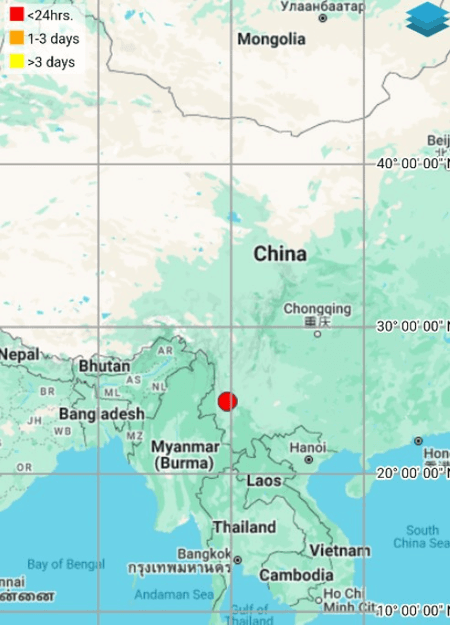 भूकंप के झटकों से दहला चीन, 4.5 रही तीव्रता