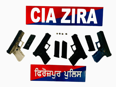 पंजाब : फिरोजपुर पुलिस ने पाकिस्तान से हथियार तस्करी नेटवर्क का भंडाफोड़ किया, दो आरोपी गिरफ्तार