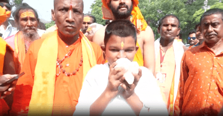 कोलकाता: शंखनाद से ब्रिगेड परेड ग्राउंड में बना उत्सव जैसा माहौल, साधु-संत बोले- 'बंगाल में आया राम राज्य'