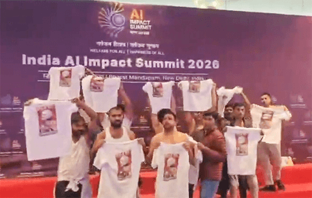 'राहुल गांधी के इशारों पर देशविरोधी कृत्य', एआई समिट में यूथ कांग्रेस के हंगामे पर भड़की भाजपा