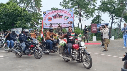 इंफाल: असम राइफल्स ने स्वतंत्रता दिवस के उपलक्ष्य में निकाली भव्य तिरंगा बाइक रैली