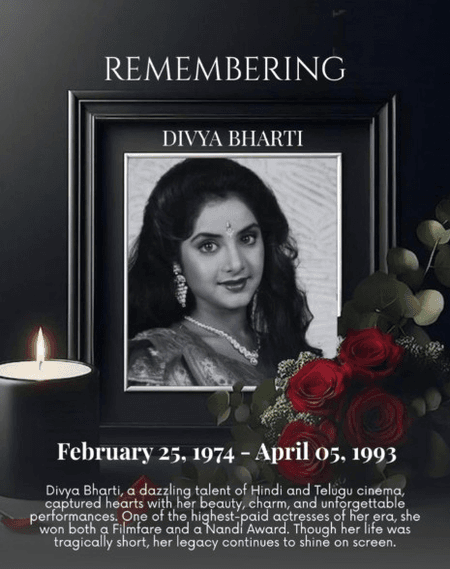 दिव्या भारती की पुण्यतिथि पर भावुक हुईं ममता कुलकर्णी, कहा-'वो 90 के दशक की चमकती सितारा थीं'