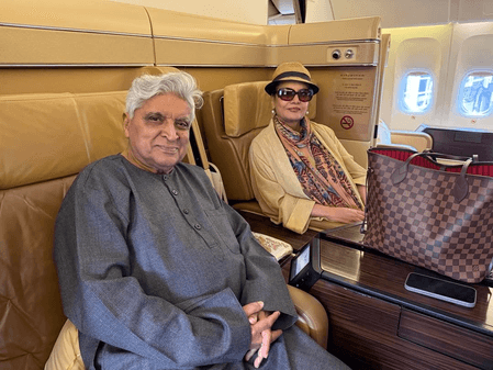 विंबलडन के लिए शबाना-जावेद ने एयर इंडिया से भरी उड़ान, बोले- ‘दुनिया की बेस्ट इनफ्लाइट सर्विस’
