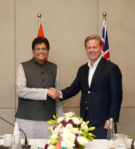 मुंबई: केंद्रीय मंत्री पीयूष गोयल ने न्यूजीलैंड के व्यापार मंत्री टॉड मैक्ले के साथ द्विपक्षीय बैठक की