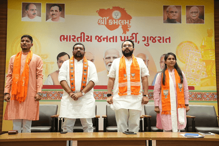 गुजरात: भाजपा की युवा शाखा ने स्थानीय चुनावों में 'बड़ी जीत' हासिल करने का लिया संकल्प