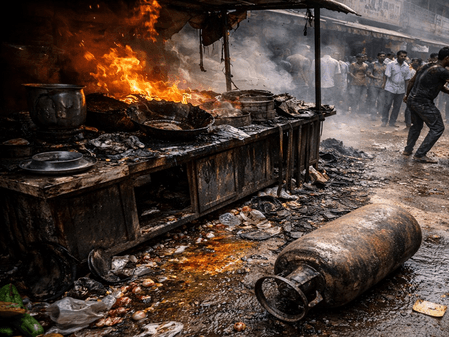 बिहार : पश्चिम चंपारण के बाजार में फटा एलपीजी सिलेंडर, 11 लोग घायल