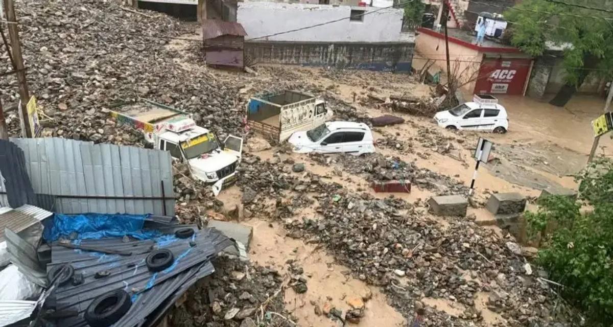 Cloudburst causes devastation