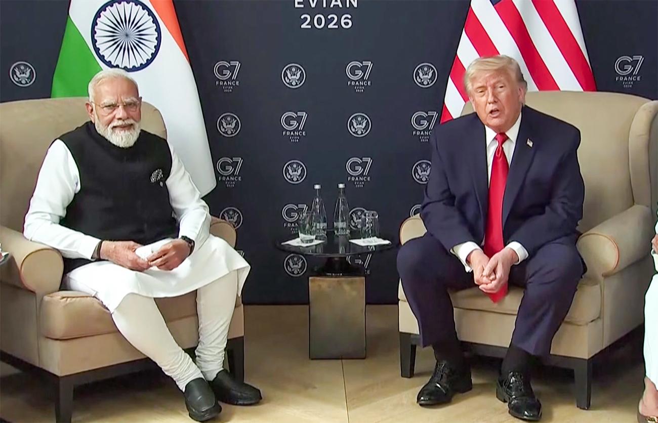 पीएम मोदी और राष्ट्रपति ट्रंप की फ्रांस में हुई पहली बैठक, व्यापार से लेकर पश्चिम एशिया तक 9 मुद्दों पर हुई चर्चा