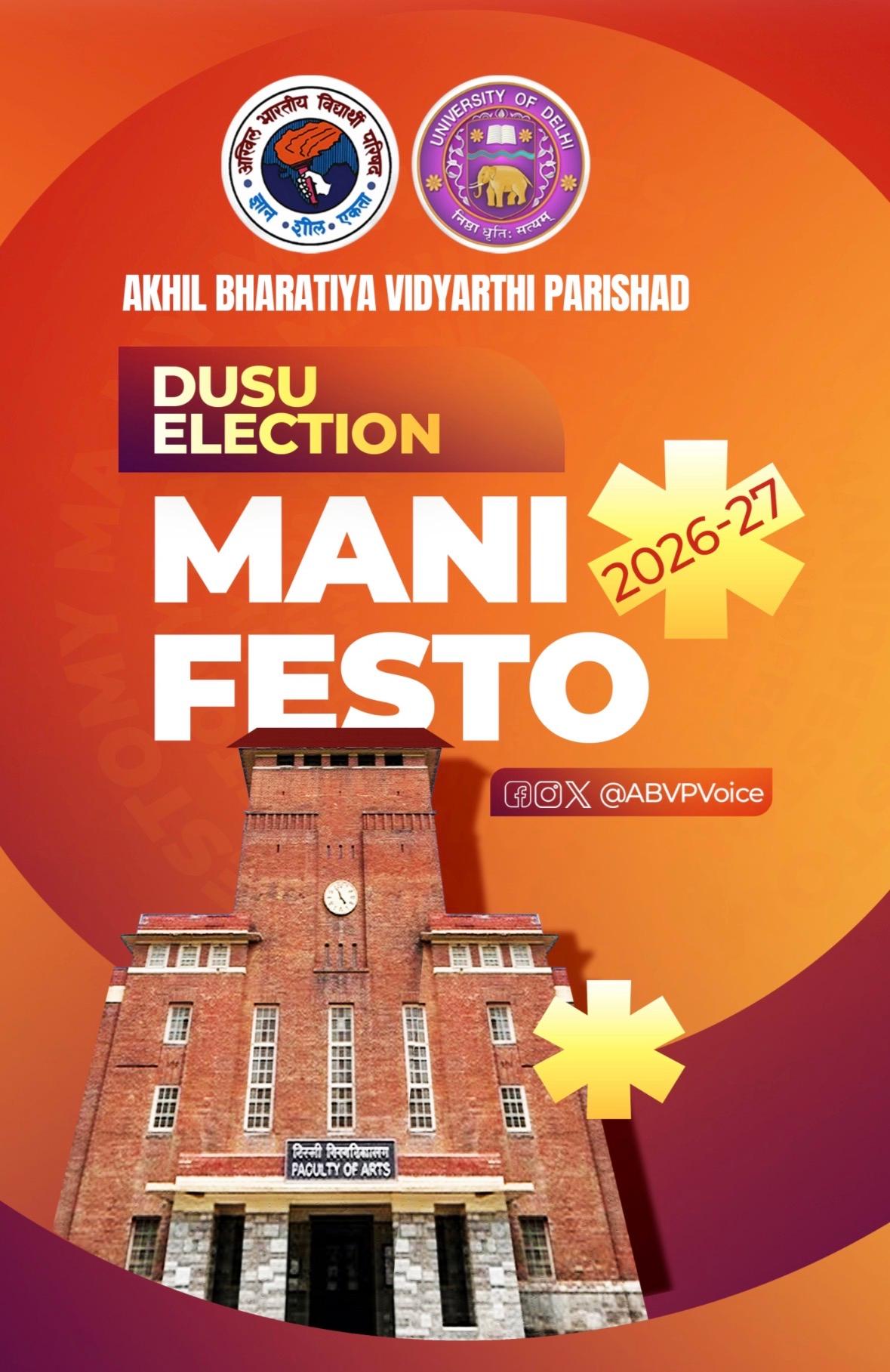 अभाविप का घोषणापत्र जारी आवास, भागीदारी व विश्वास का किया उल्लेख